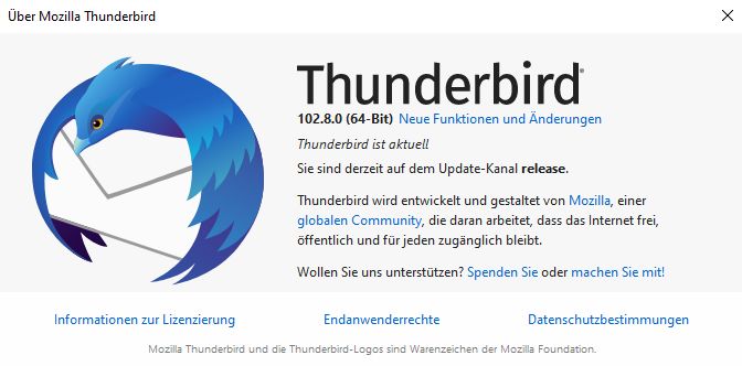 Über Thunderbird